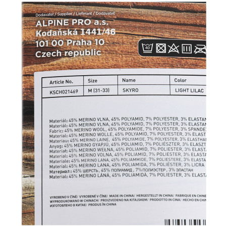 Skarpety dziecięce Alpine Pro Skyro Pink