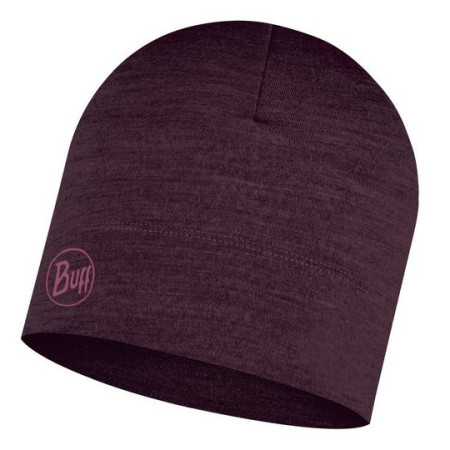 Czapka Buff MW Merino Wool Hat bordowy SolidDeepPurple