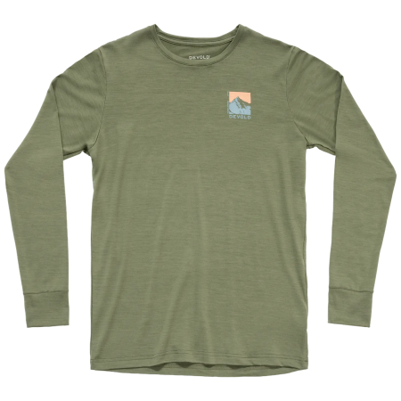 Męska koszulka Devold Classic Summit Ls Man khaki Lichen