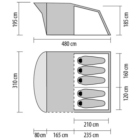 Namiot Coleman Rocky Mountain 5 Blackout