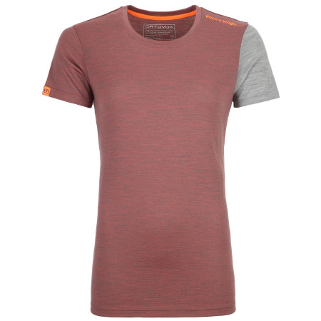 Koszulka damska Ortovox 185 Rock'N'Wool Short Sleeve W czerwony BlushBlend