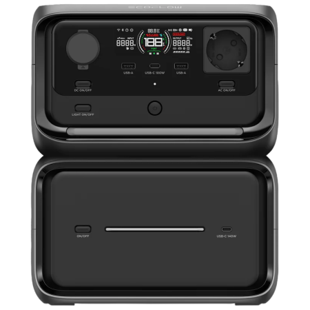 Przenośna stacja zasilania EcoFlow River 3 Plus - přídavná baterie 600 czarny černá