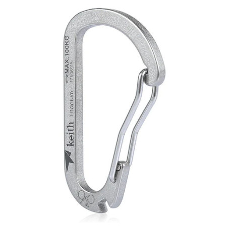 Karabinek Keith Titanium Titanium Carabiner szary