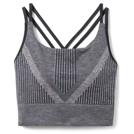 Damska bielizna Smartwool W Intraknit Strappy Bra czarny black heather