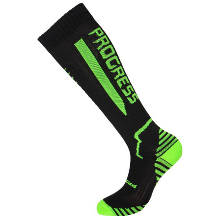 Skarpetki Progress P Cox 8UU Compress czarny/zielony Black/NeonGreen
