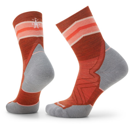 Damskie skarpety Smartwool W Run Targeted Cushion Mid Crew pomarańczowy/szary picante