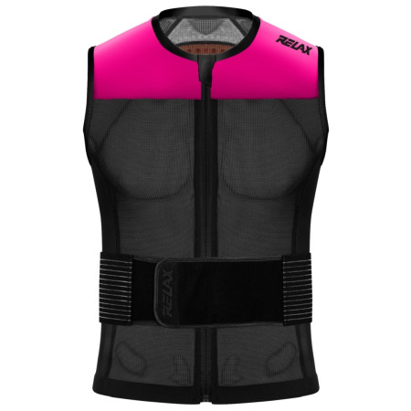 Kamizelka z ochroną kręgosłupa dziecięca Relax Speedmaster Evo Jr. czarny/różówy černá, neon růžová
