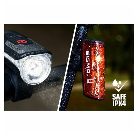 Przednia/tylna lampka Sigma Aura 80 USB + Blaze