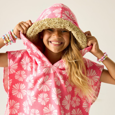 Ponczo dziecięce Regatta Kids Towel Robe PinkHazPetal