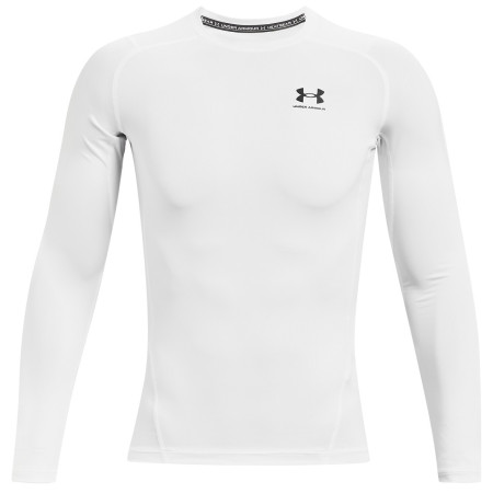 Męska koszulka Under Armour HG Armour Comp LS biały White/Black