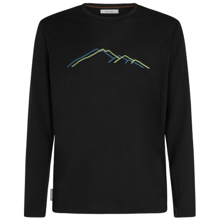 Męska koszulka Icebreaker Men Merino 150 Tech Lite LS Tee Rainer Ridge czarny Black