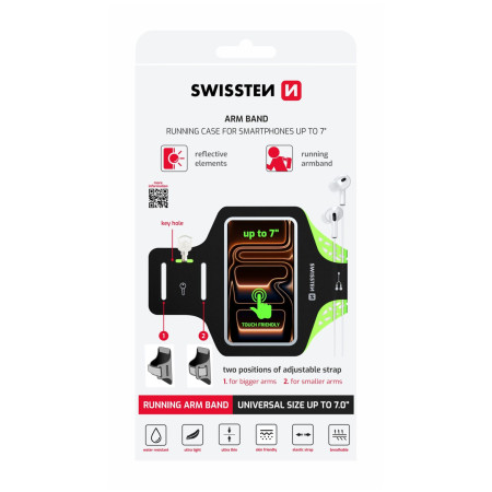 Etui na telefon Swissten Armband Case 7.0" czarny černá