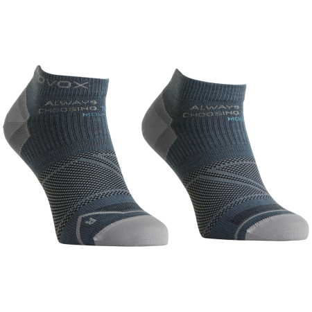 Damskie skarpetki z wełny merino Ortovox Alpine Light Low Socks W szary/niebieski Dark Arctic Grey