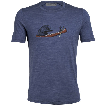 Koszulka męska Icebreaker Sphere SS Crw Canoe Companions niebieski EstateBlueHthr