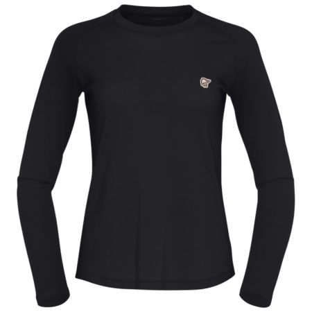 Koszulka damska Norrona femund pureUll Long Sleeve czarny Caviar Black