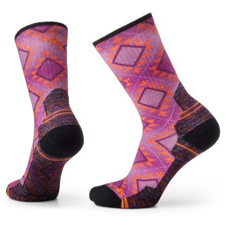 Damskie skarpety Smartwool W Hike Light Cushion Southwest Tile Crew różowy/czarny Meadow Mauve