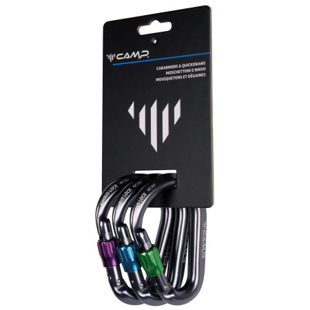 Zestaw karabinków Camp Nimbus Lock 3 Pack szary