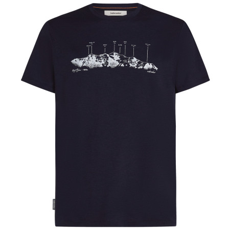 Koszulka męska Icebreaker Men Merino 150 Tech Lite SS Tee The Peaks ciemnoniebieski Midnight Navy