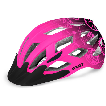 Kask rowerowy R2 Lumen Junior czarny/różówy matná - růžová, černá