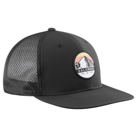 Bejsbolówka Salomon Trucker Flat Cap czarny Black/Black