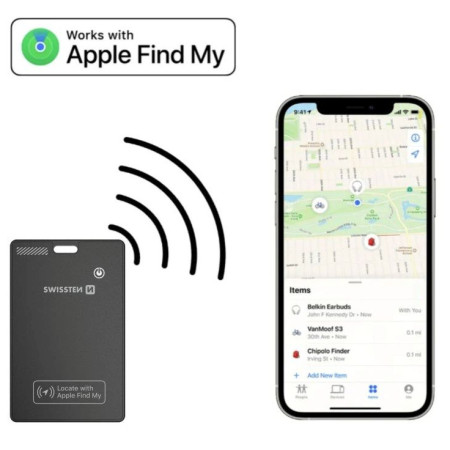 Lokalizator Swissten FindCard GPS Locator (with Apple Find My function)