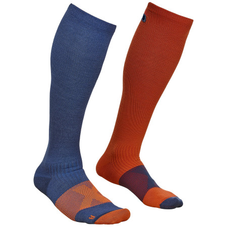 Skarpetki Ortovox Tour Compression Socks niebieski/czerwony NightBlue