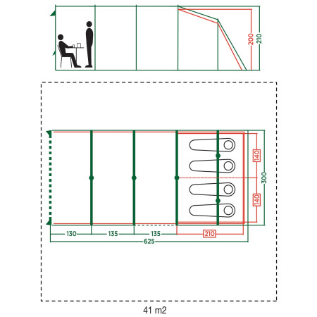 Namiot rodzinny Coleman Meadowood 4 Long