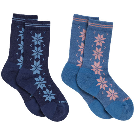 Damskie skarpety Kari Traa Vinst Wool Sock 2PK 2022 niebieski/szary Sai