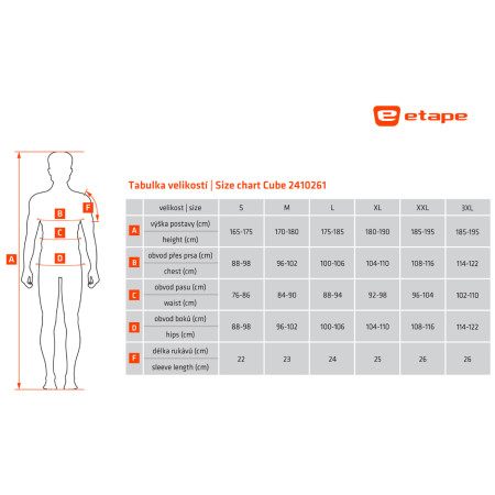 Męska koszulka kolarska Etape Cube