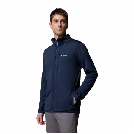 Męska bluza Columbia Essential Hike™ Grid Fleece Full Zip ciemnoniebieski Collegiate Navy