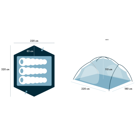 Namiot turystyczny Warg Midi 3
