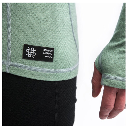 Męska koszulka Sensor Merino DF dł. rękaw z kapturem