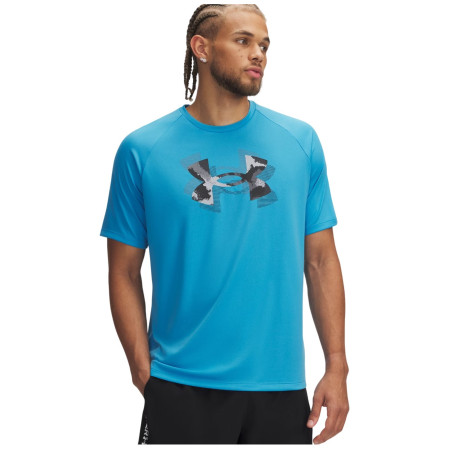 Koszulka męska Under Armour M Tech Print Fill SS niebieski Ether Blue / / Black