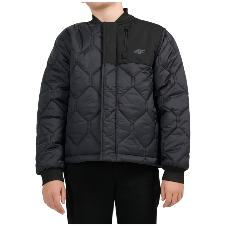 Dziecięca kurtka softshellowa 4F Jacket M324 Deep Black czarny Deep Black