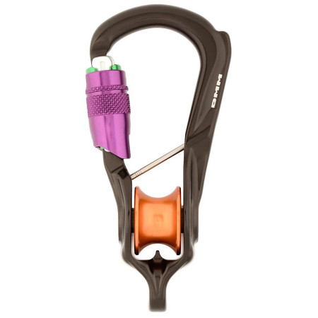 Karabinek DMM Revolver Rig Durolock czarny Matt Grey/Purple