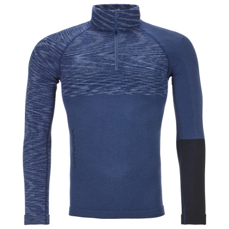 Koszulka męska Ortovox Merino Competition Zip Neck M niebieski Nightblueblend