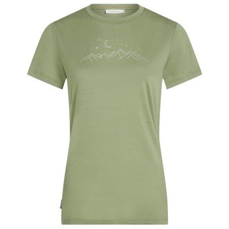 Koszulka damska Icebreaker Women Merino 150 Tech Lite SS Tee Sparkling Stars zielony Lichen