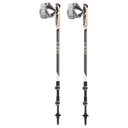 Kijek Nordic walking Leki Poles Traveller Carbon czarny/biały darkanthracite-white-palegreen