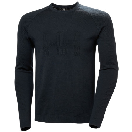 Męska koszulka Helly Hansen Lifa Merino Knitevo Crew czarny 990 Black