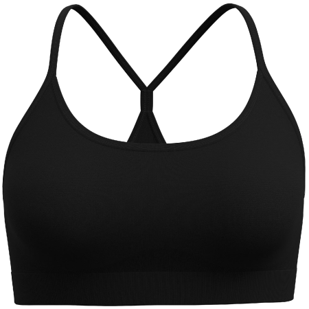 Sportowy biustonosz Smartwool Merino Blend Bralette czarny BLACK
