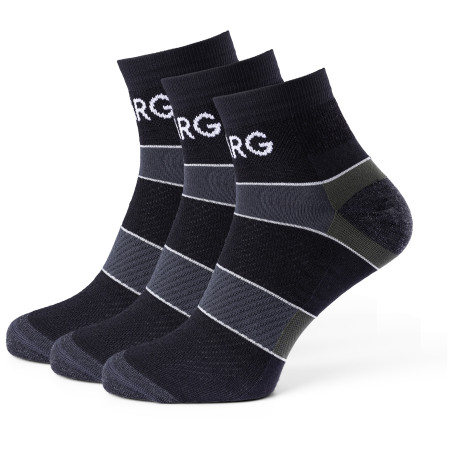 Skarpety męskie Warg Trail Low Wool 3-pack czarny/zielony BlackSedoZelenaBila
