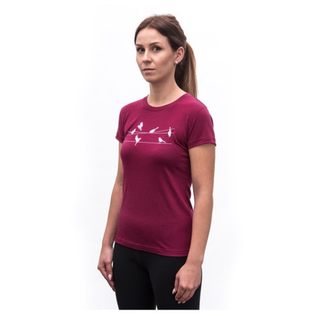 Damska koszulka Sensor Merino Active Songbirds