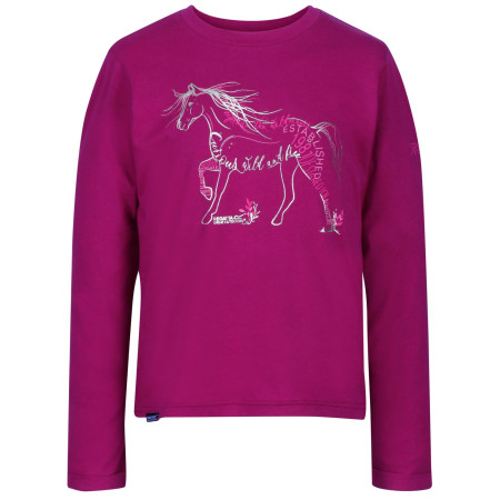 T-shirt dziecięcy Regatta Wendell kůň różowy Beetroot