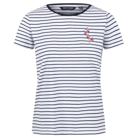 Koszulka damska Regatta Odalis niebieski/biały Navy Stripe