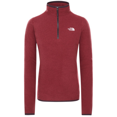 Sweter damski The North Face W 100 Glacier 1/4 Zip bordowy Rootbrn/Pomegranatestripe