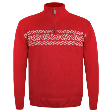 Męski sweter Kama 4069 czerwony red