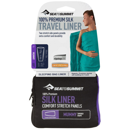 Wkład do śpiwora Sea to Summit Silk Liner Mummy Tapered Shape niebieski NavyBlue