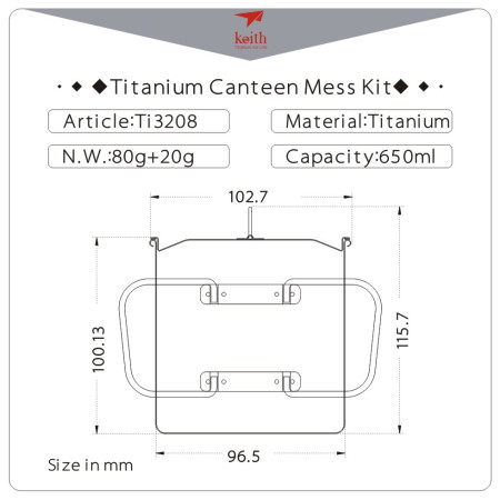 Kubek Keith Titanium Single-Wall Tit. Mug 650 ml