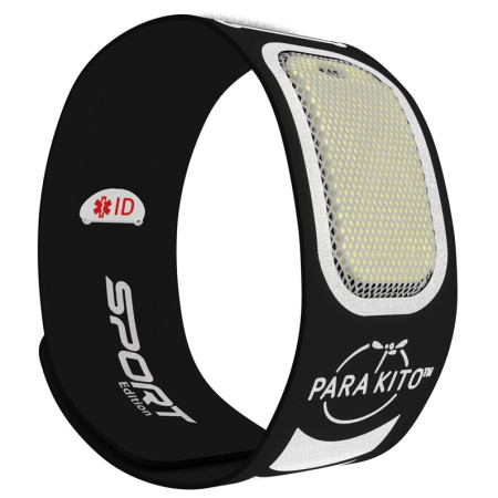 Środek odstraszający Para'Kito Sportovní náramek proti komárům czarny Black