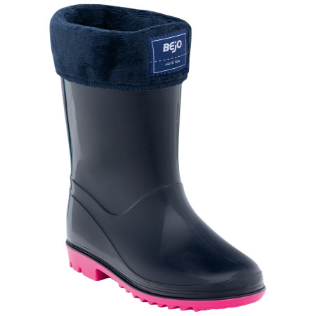 Kalosze dziecięce Bejo Frise Wellies Jr czarny/różówy SkyCaptain/FuchsiaPurple